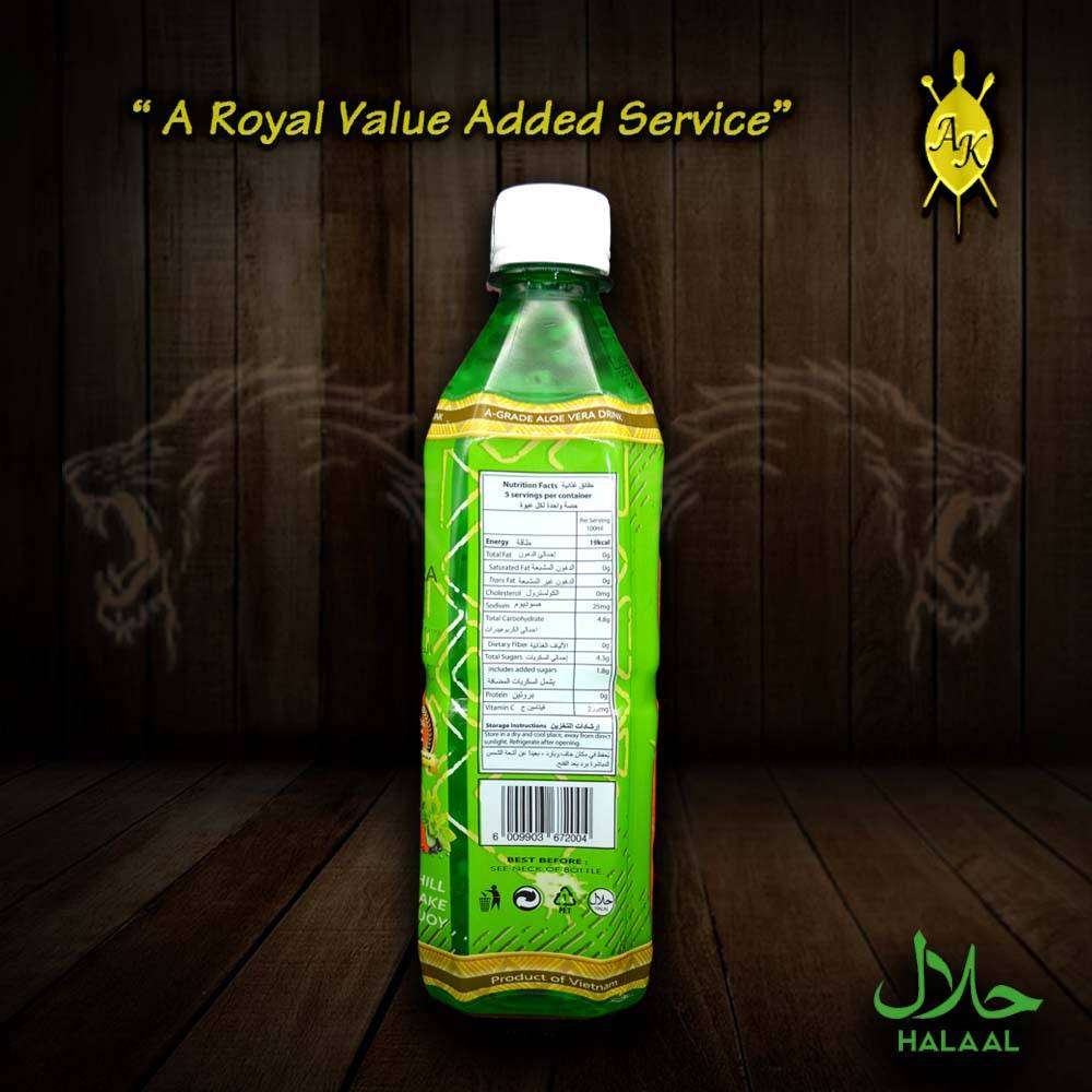 Aloe Vera Drink +  Basil Seed + Nata De Coco + Vita C - 500ml X 12 Pack - Original