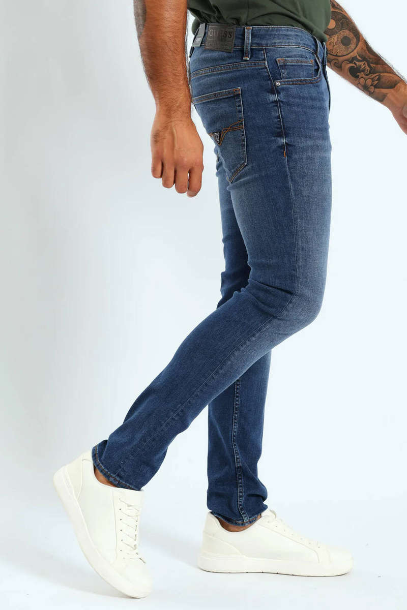 Guess Skinny Leg Miami Mid Blue (Guess Eco) W36L32 Original Brand New With Tags