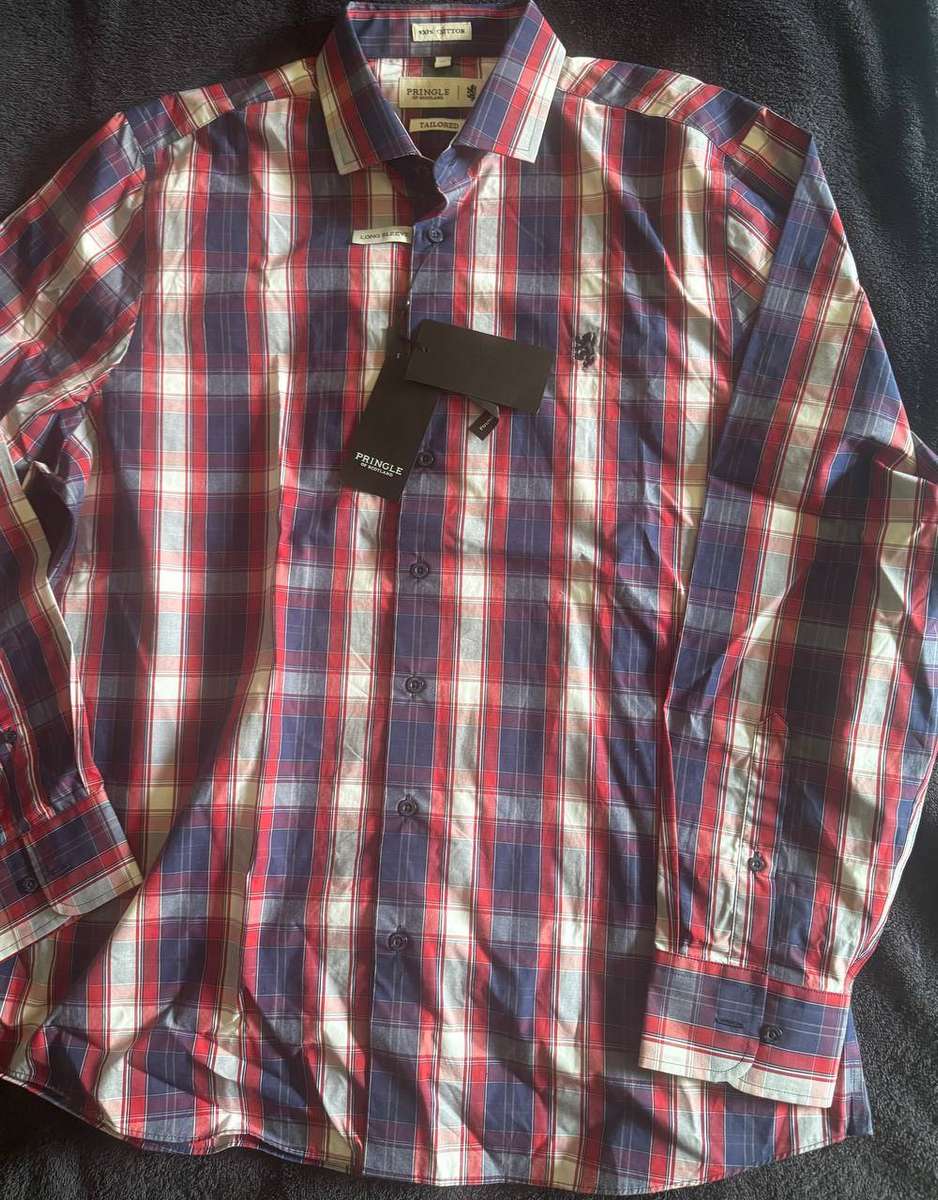 Brand New Original Pringle of Scotland MSLS1513 100% Cotton TAILORED XL