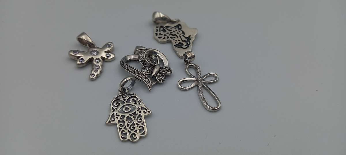 Lot Sterling Silver Pendants