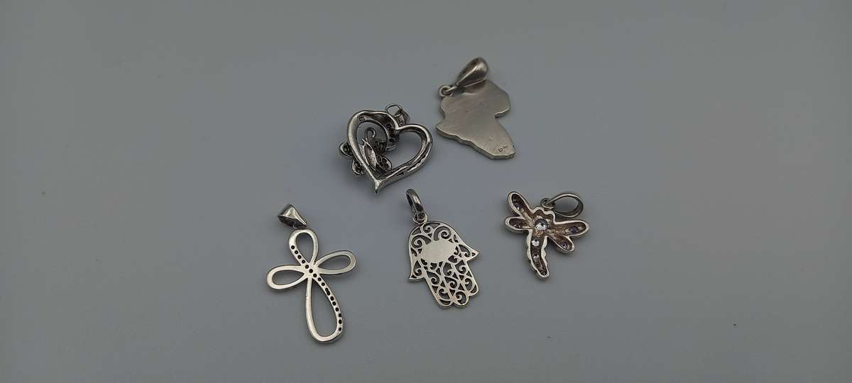 Lot Sterling Silver Pendants