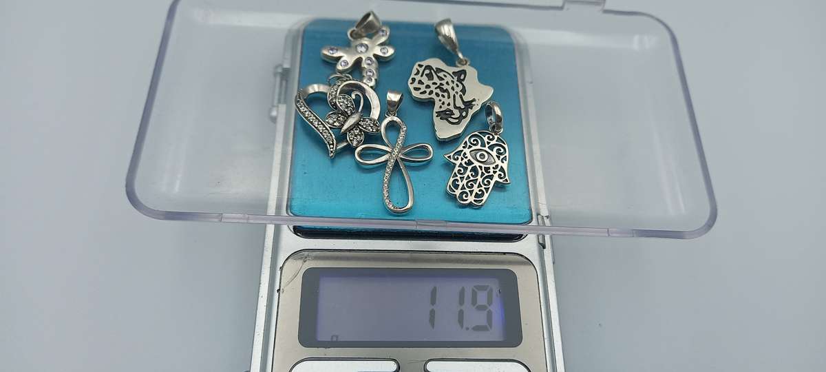 Lot Sterling Silver Pendants