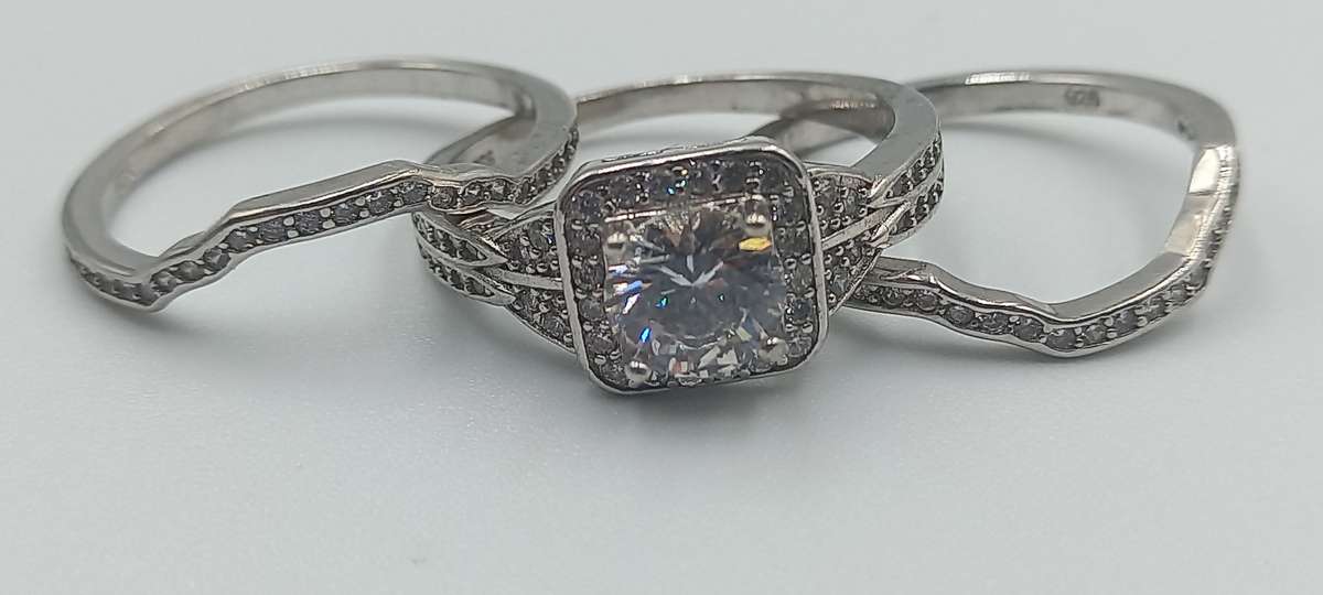 Beautiful Sterling Silver Set Rings