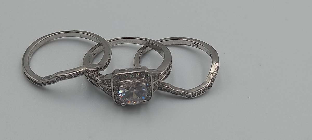 Beautiful Sterling Silver Set Rings