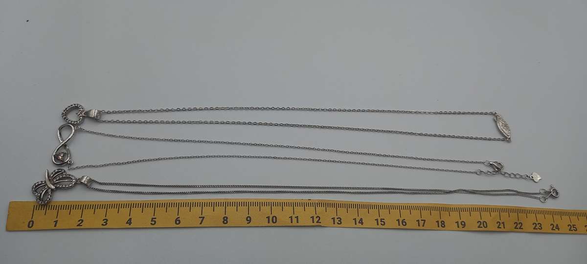 Beautiful Sterling Silver Necklaces Lot