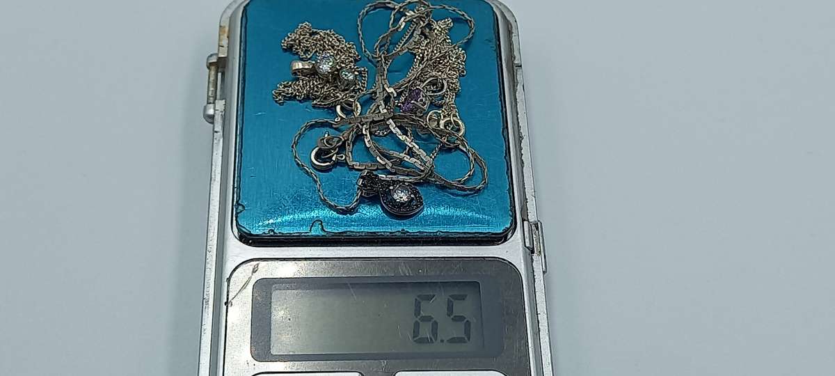 Lot Sterling Silver Necklaces