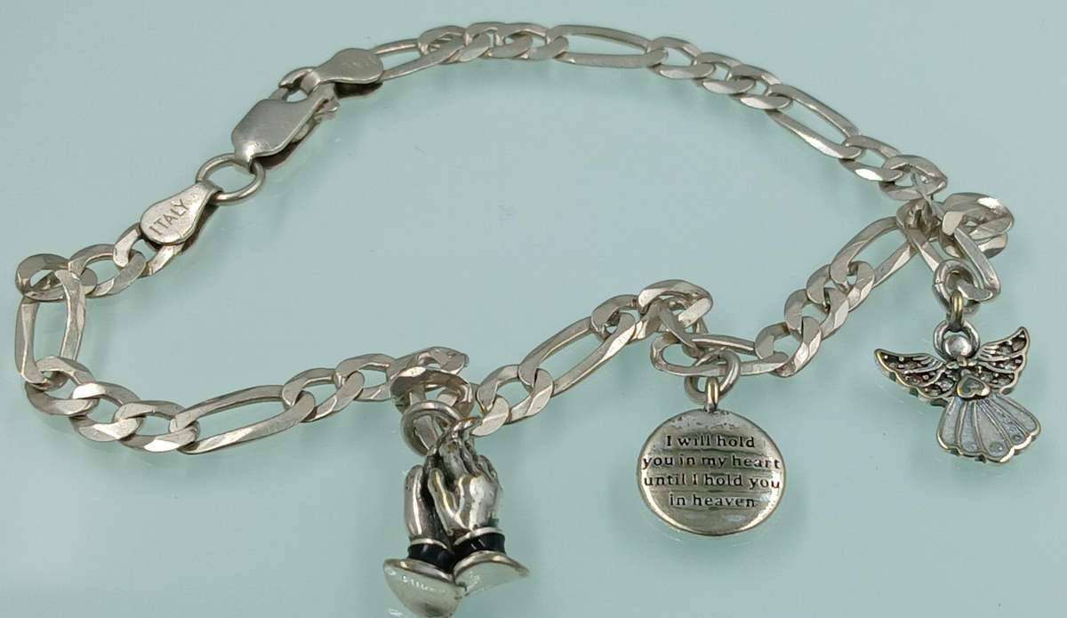 Beautiful Sterling Silver Charms Bracelet