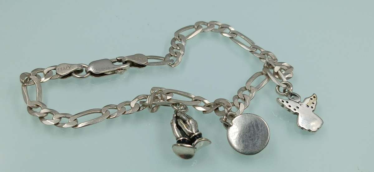 Beautiful Sterling Silver Charms Bracelet