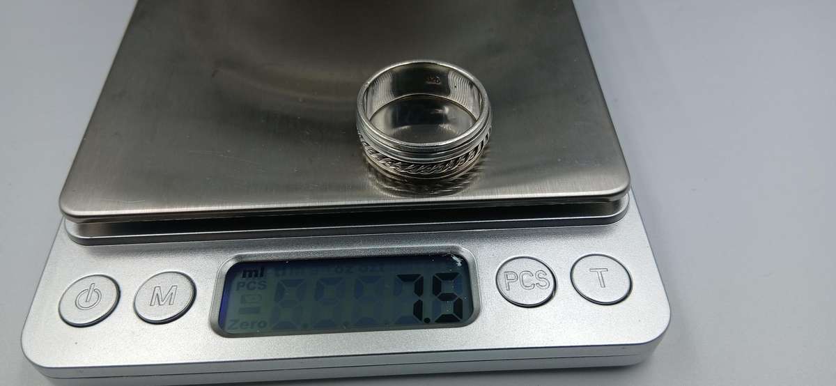 Men's Sterling Silver Spinner Ring