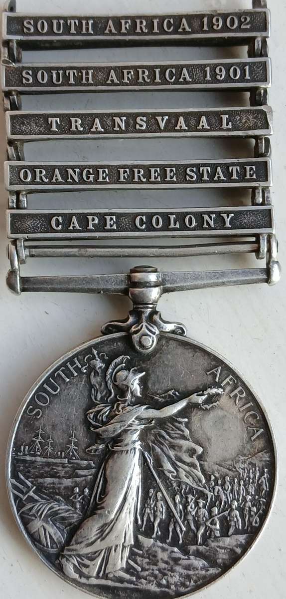 Boer War -QSA Medal Awarded to  2089 Tpr, T. Cox S. A. C.