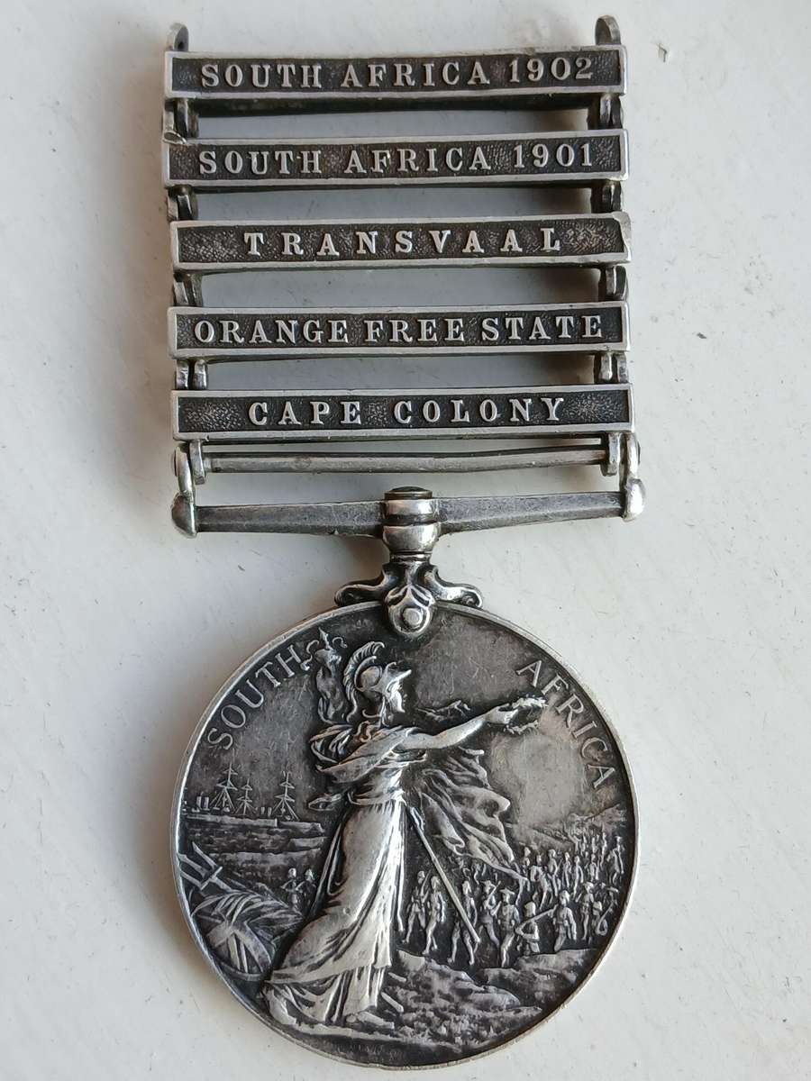 Boer War -QSA Medal Awarded to  2089 Tpr, T. Cox S. A. C.