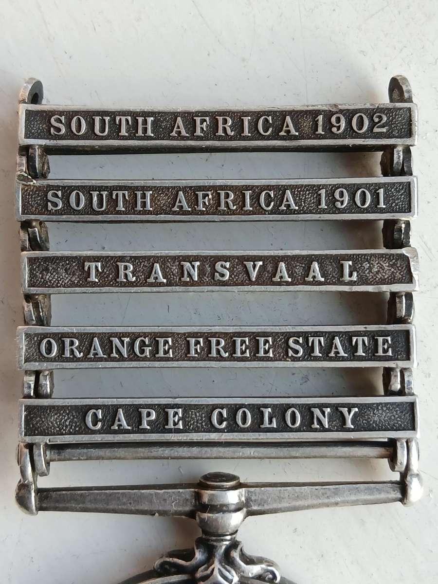 Boer War -QSA Medal Awarded to  2089 Tpr, T. Cox S. A. C.