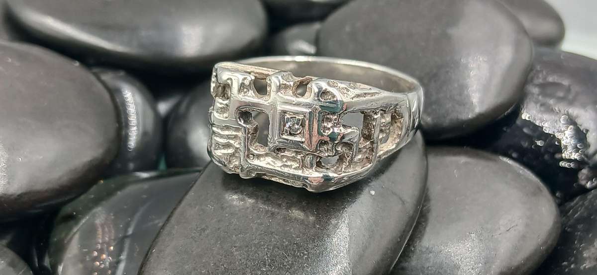 Sterling Silver Castle Ring
