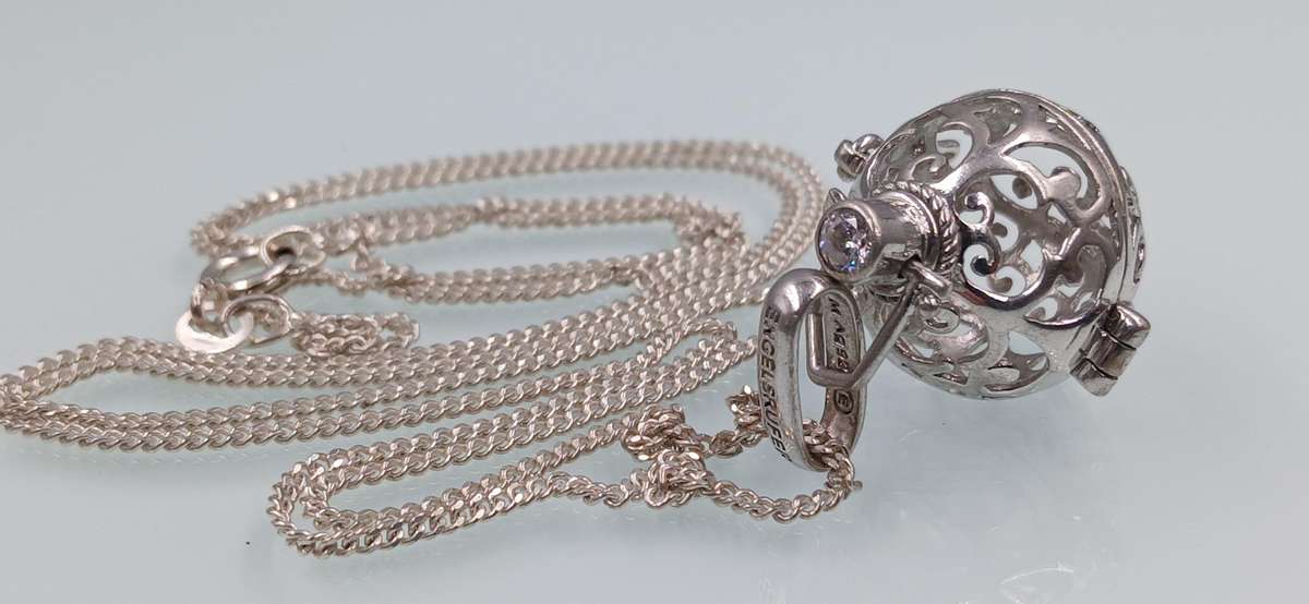 Engelsrufer Locket for Sound Ball Sterling Silver Necklace