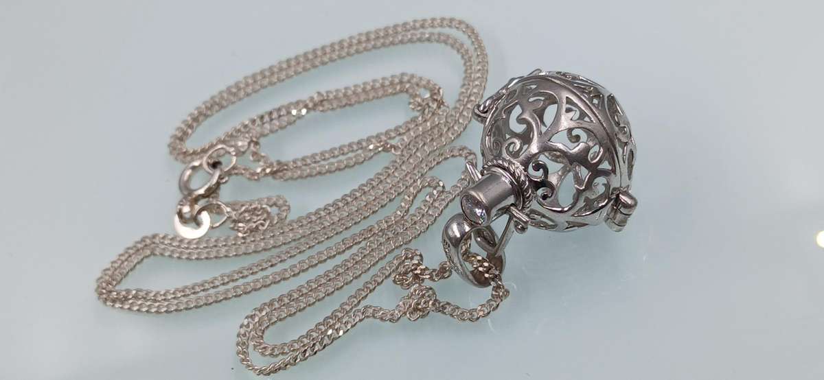 Engelsrufer Locket for Sound Ball Sterling Silver Necklace