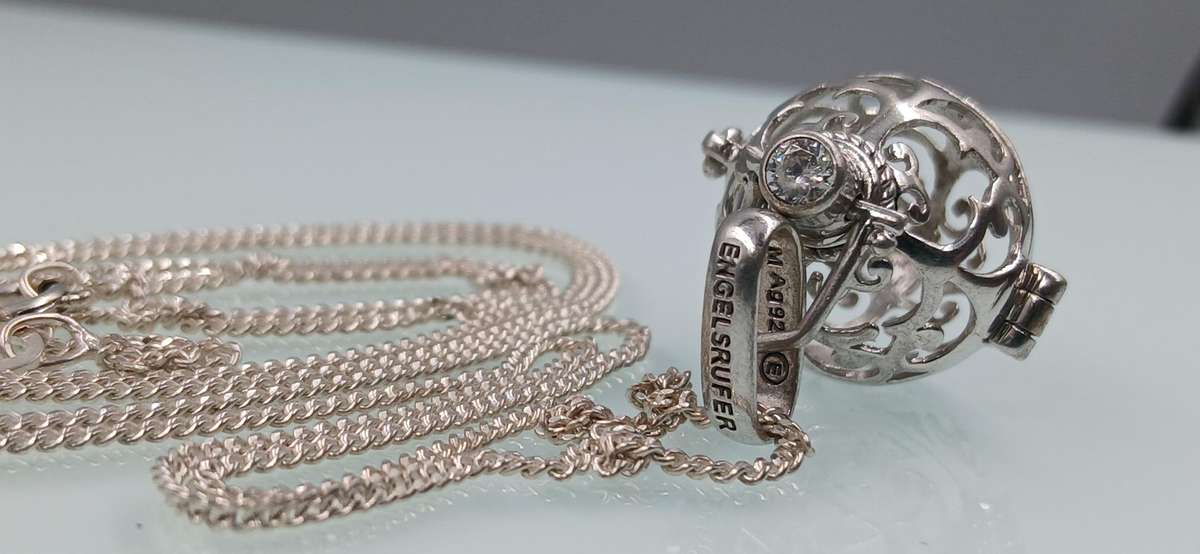 Engelsrufer Locket for Sound Ball Sterling Silver Necklace