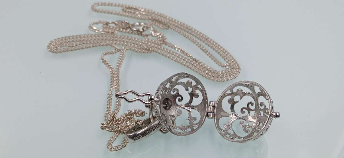 Engelsrufer Locket for Sound Ball Sterling Silver Necklace