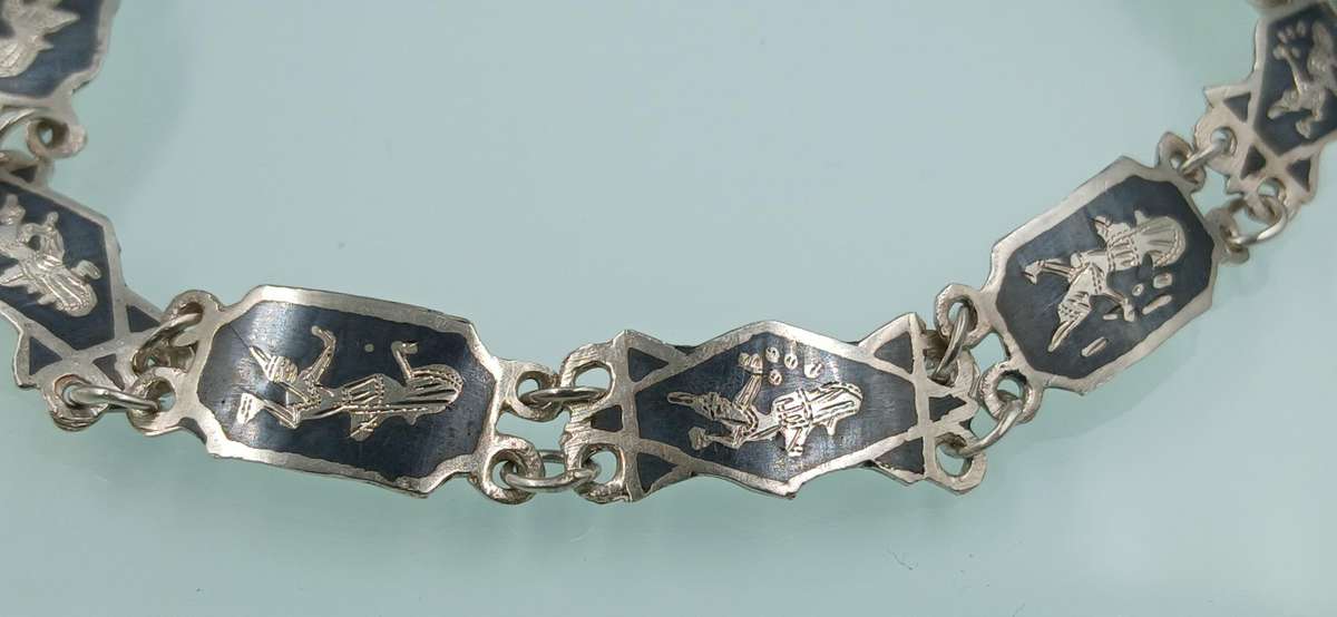 Vintage Siam Sterling Silver Bracelet