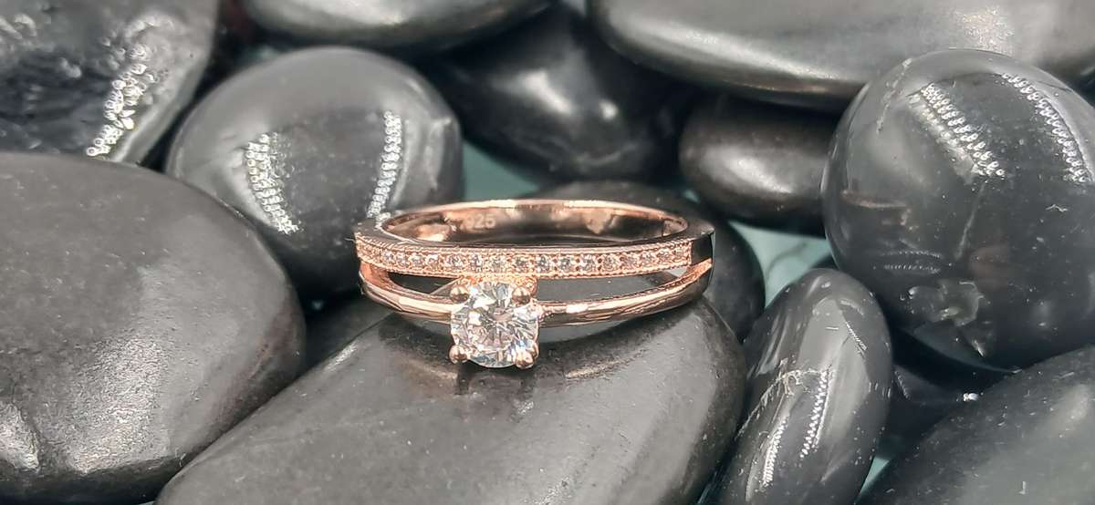 Rose Gold Plated Sterling Silver Ring