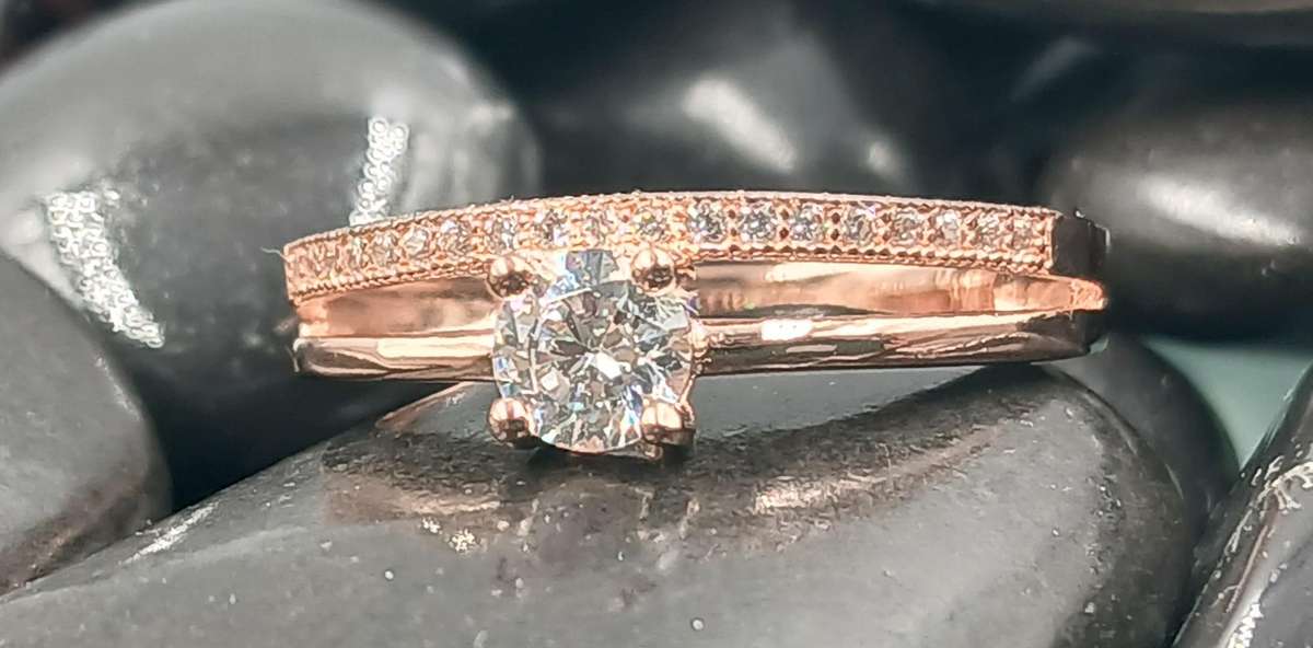 Rose Gold Plated Sterling Silver Ring