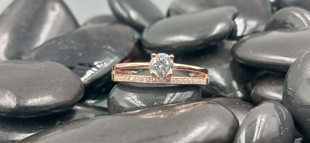Rose Gold Plated Sterling Silver Ring