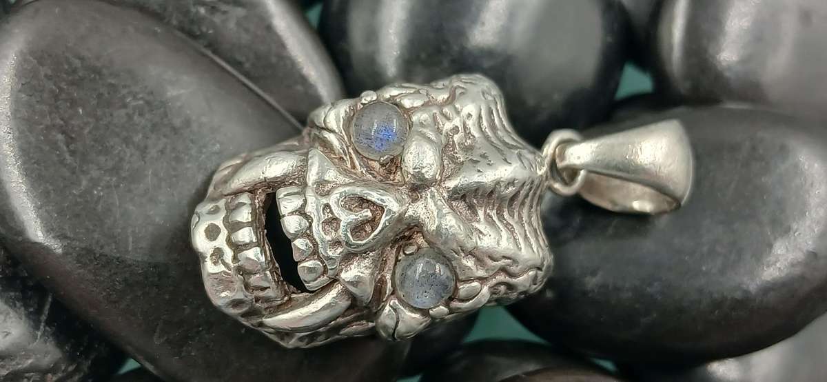 COOL Sterling Silver Skull Pendant