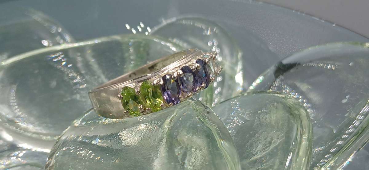Multicoloured  Sterling Silver Ring