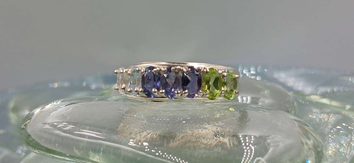 Multicoloured  Sterling Silver Ring