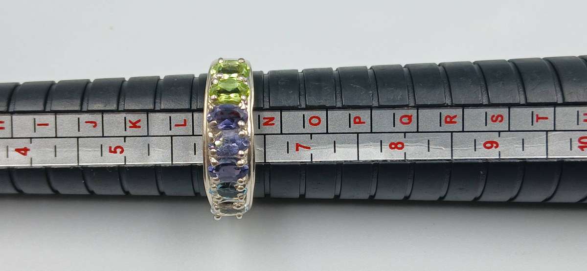 Multicoloured  Sterling Silver Ring