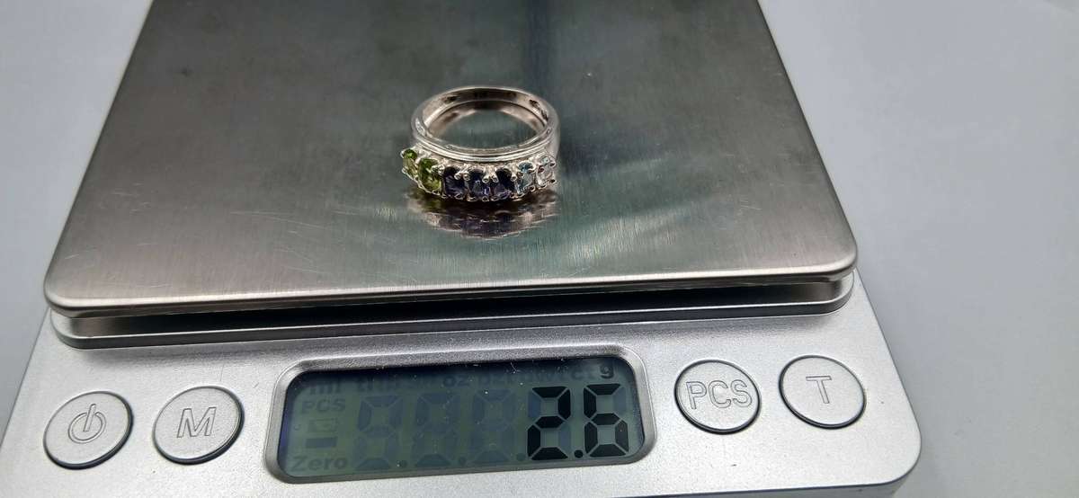 Multicoloured  Sterling Silver Ring