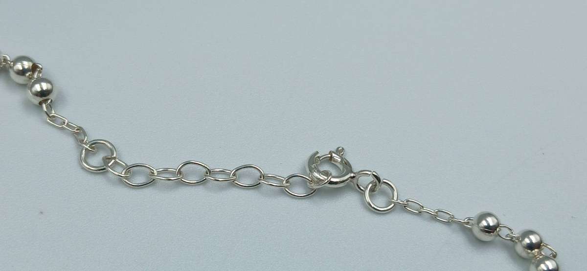 Sterling Silver Rosary Necklace