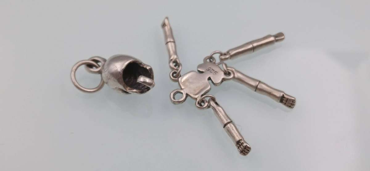 Sterling Silver Skeleton Pendant