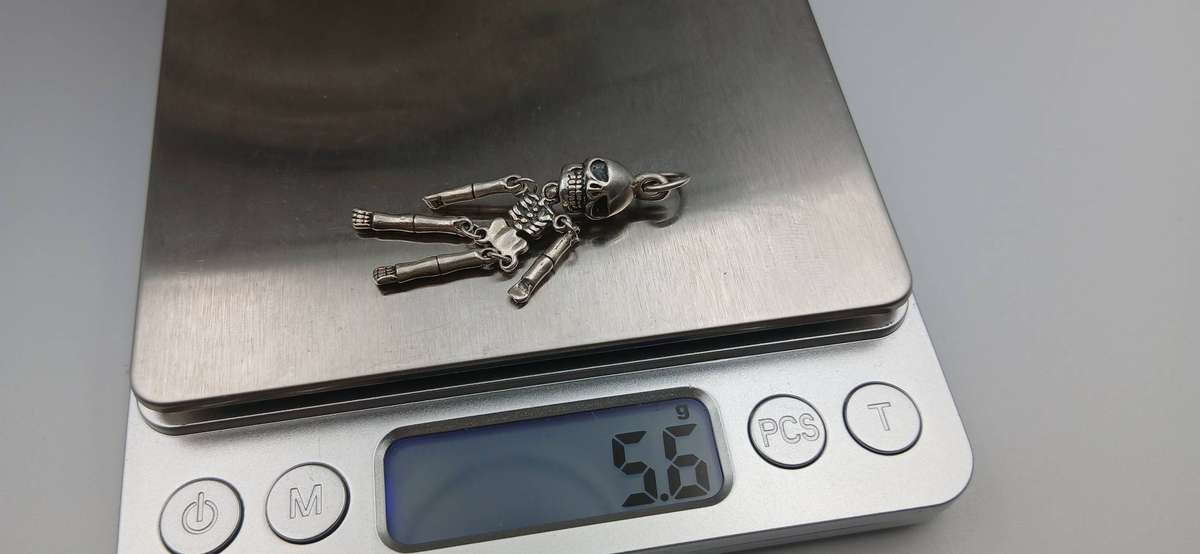 Sterling Silver Skeleton Pendant