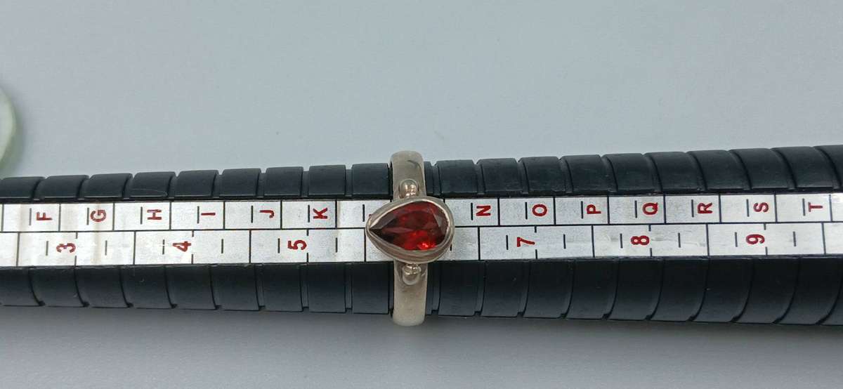 Garnet Sterling Silver Ring