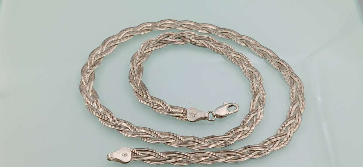 Sterling Silver Braided Necklace