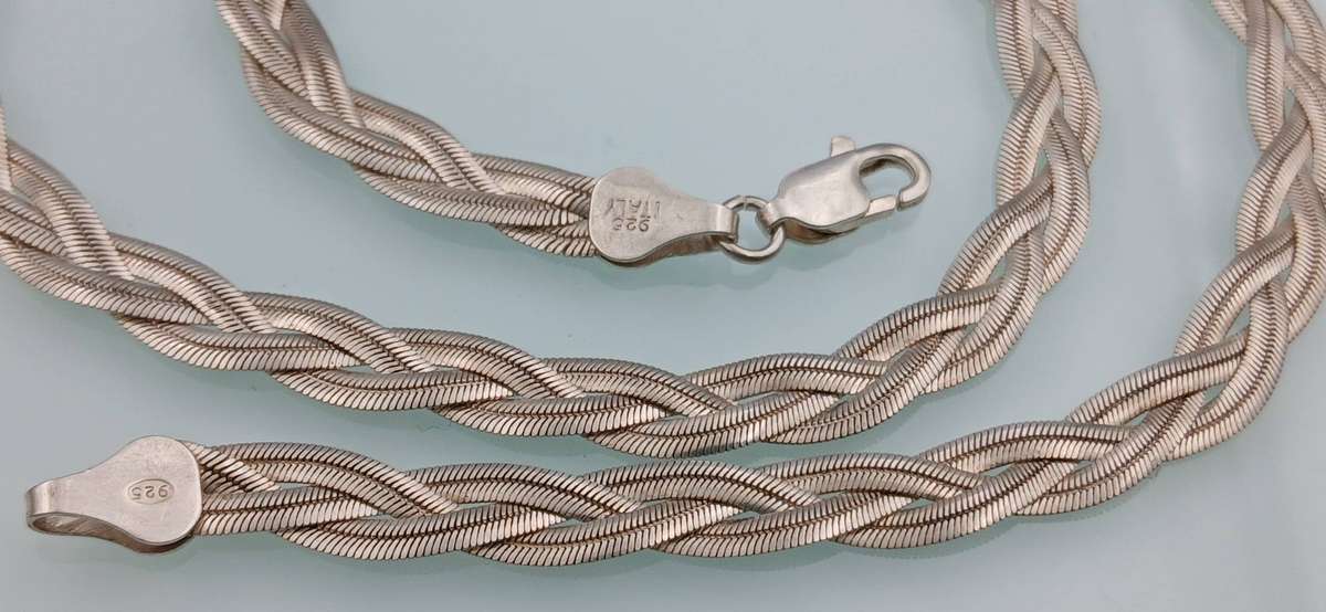 Sterling Silver Braided Necklace