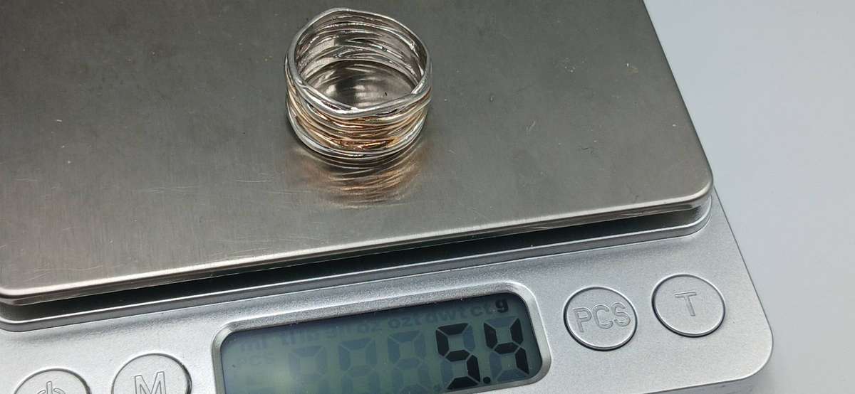 Wide Two Tones Sterling Silver Ring