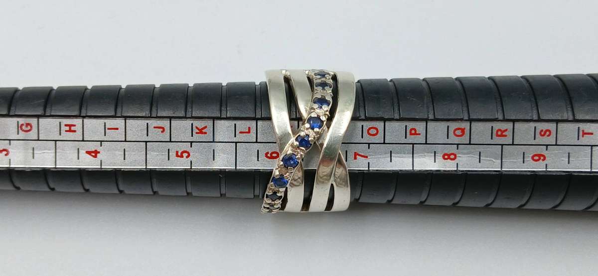 Cross Over Sterling Silver Ring