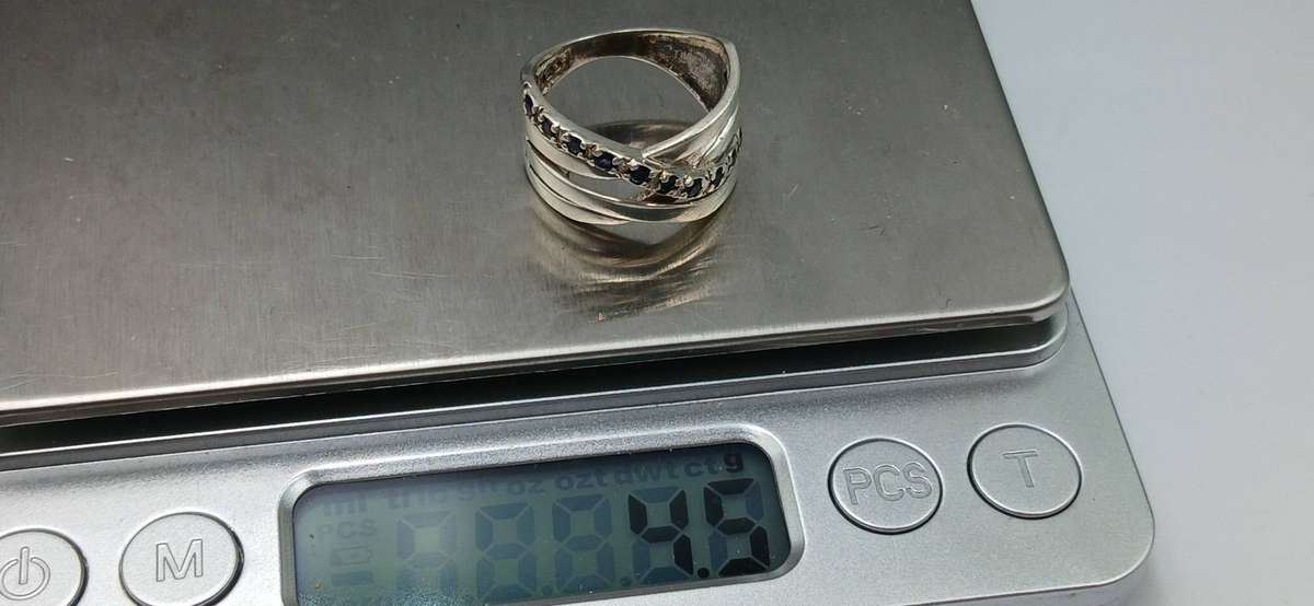 Cross Over Sterling Silver Ring