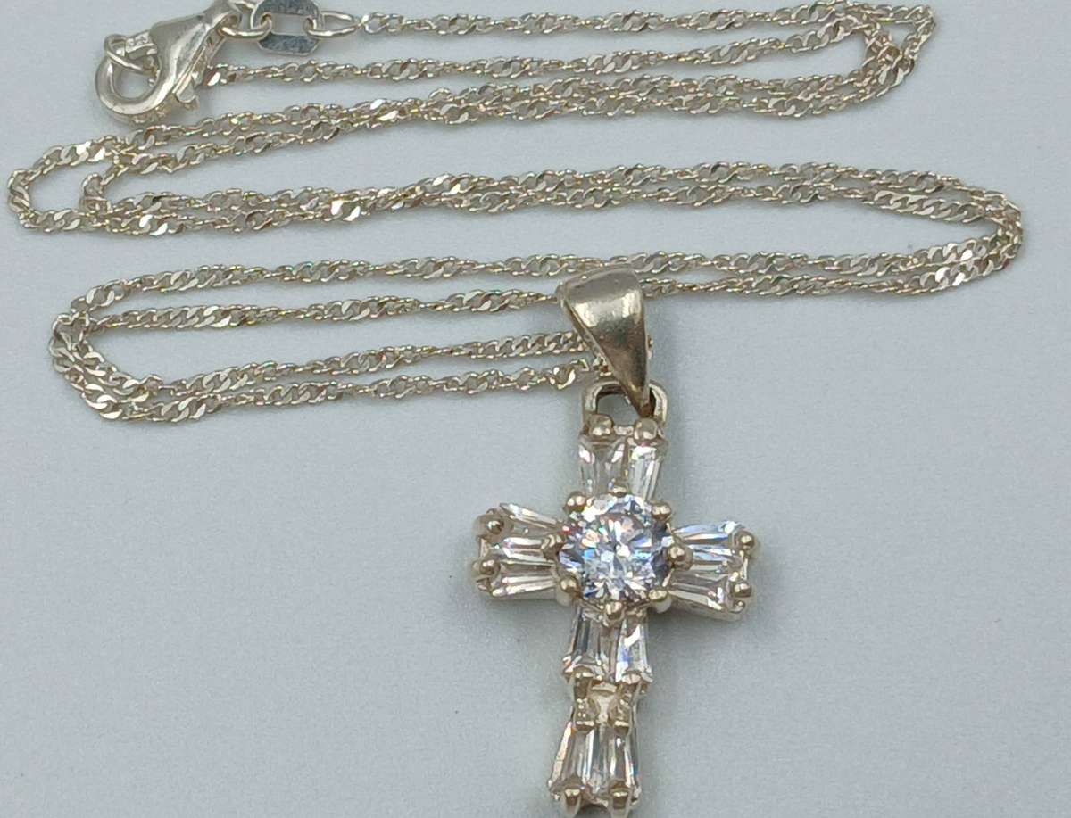 Sterling Silver Cross Pendant Necklace