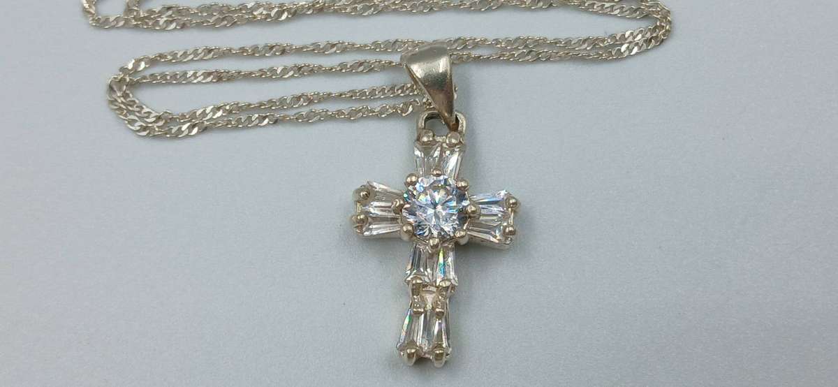 Sterling Silver Cross Pendant Necklace