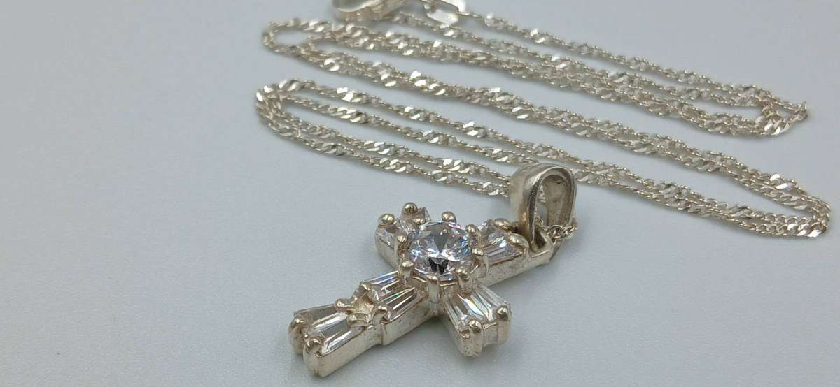Sterling Silver Cross Pendant Necklace