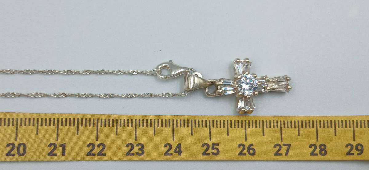 Sterling Silver Cross Pendant Necklace