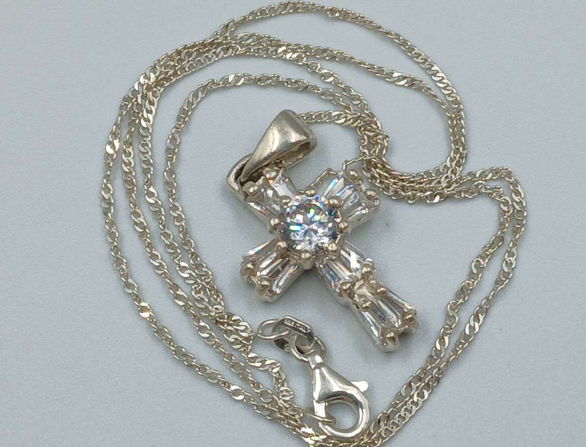 Sterling Silver Cross Pendant Necklace