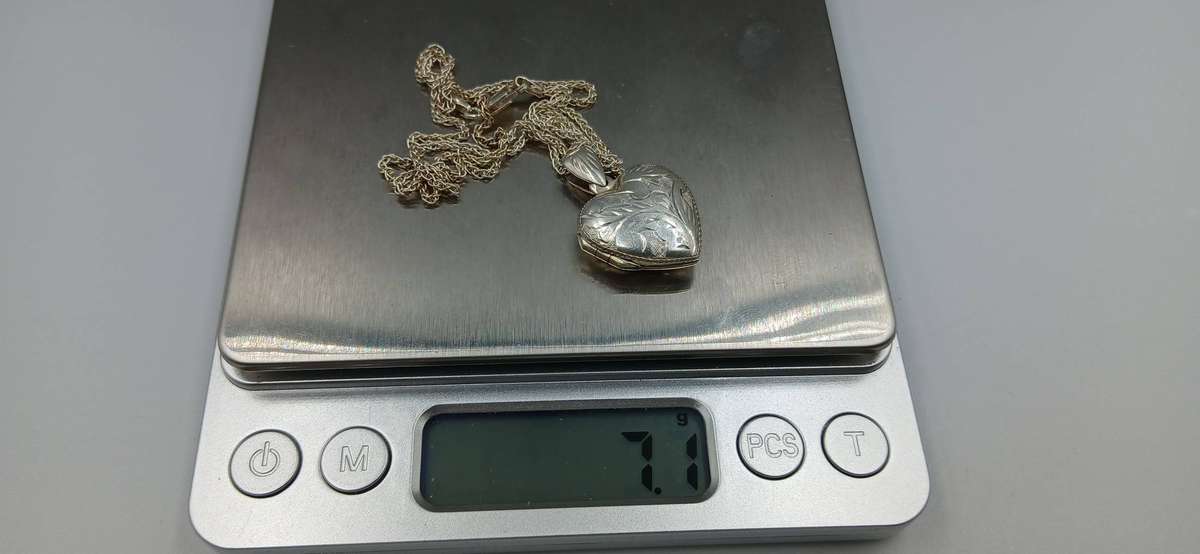 Sterling Silver Heart Locket Pendant Necklace