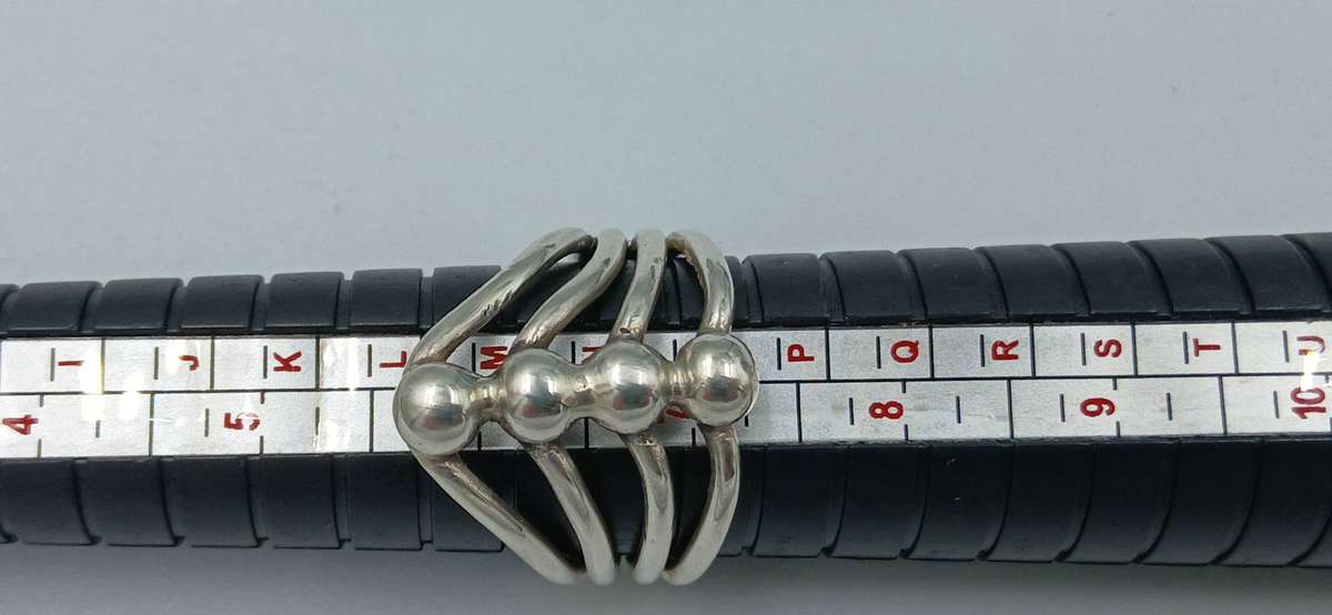 Bubble Bead Sterling Silver Ring