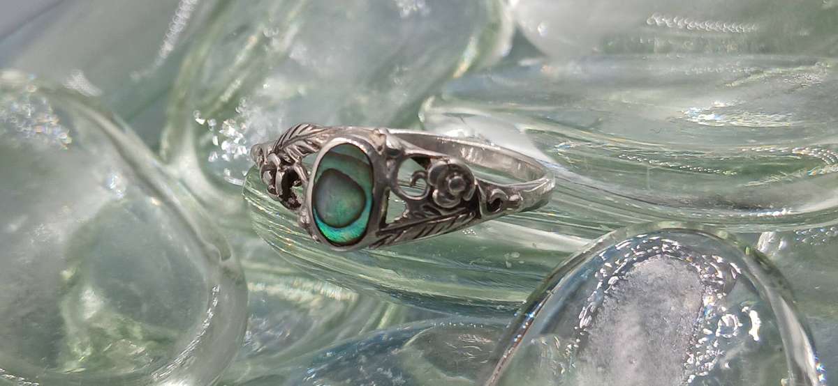 Paua Shell Sterling Silver Ring