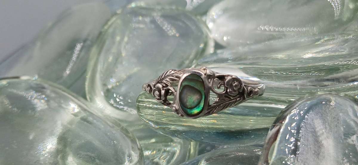 Paua Shell Sterling Silver Ring