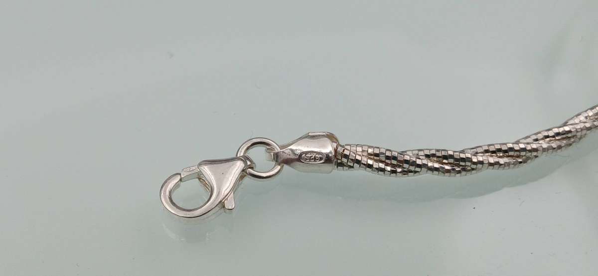Twisted Rope Effect Sterling Silver Bracelet