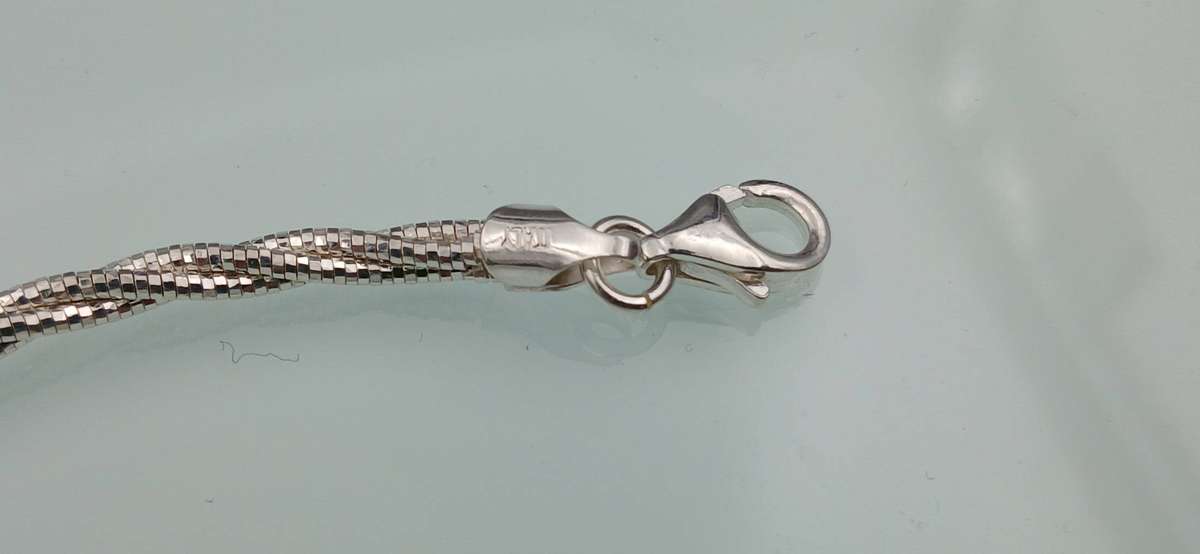 Twisted Rope Effect Sterling Silver Bracelet